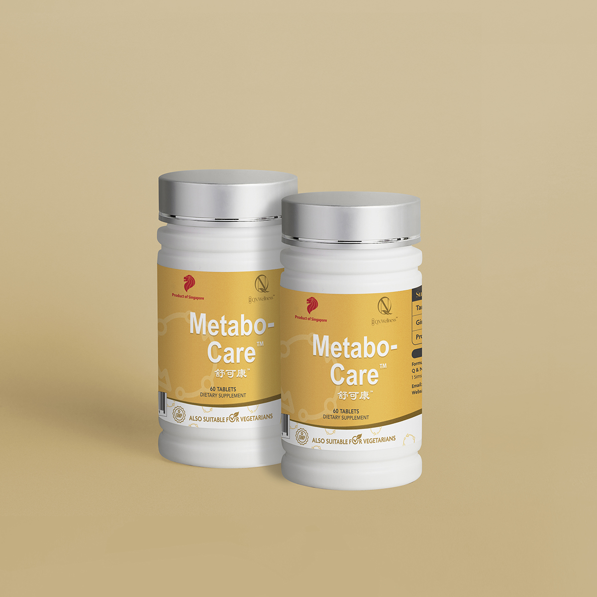 Combo Ưu Đãi Viên Uống Bổ Sung Metabo-Care QN Wellness Hỗ Trợ Chức Năng Tuyến Tụy, Tăng Cường Lưu Thông Máu, Cải Thiện Sức Khỏe Làn Da - Hộp 60 Viên x 2