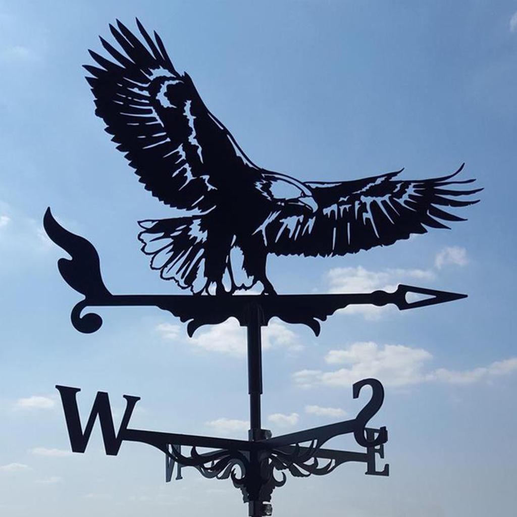 Weathervane Roof Mount Wind Direction Indicator Yard Stake Decorations