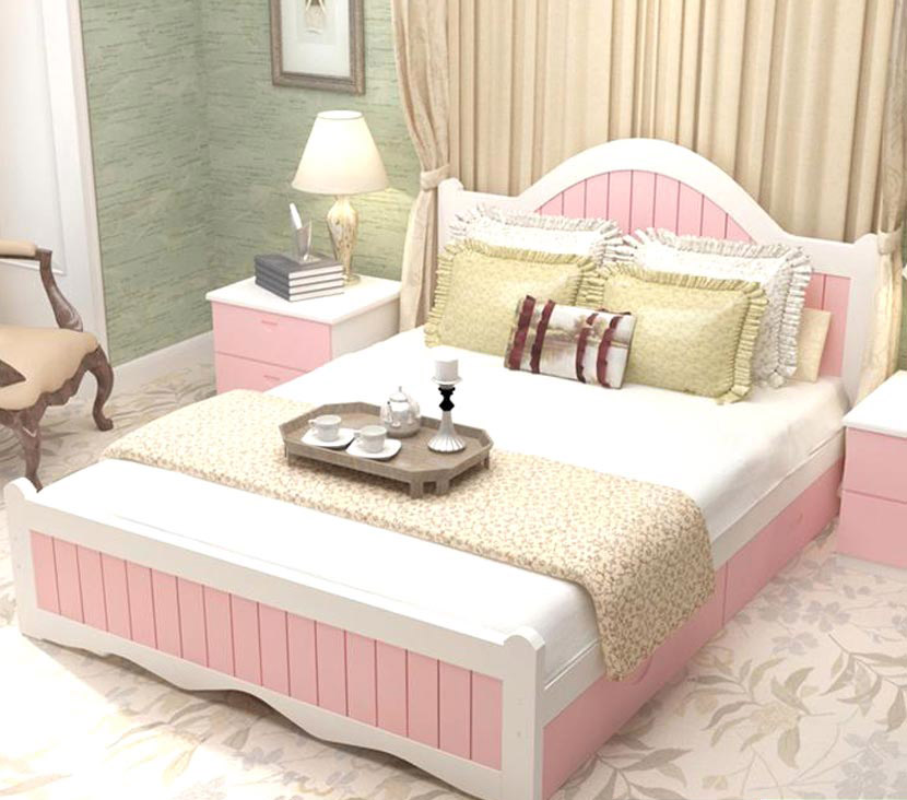 Giường ngủ gỗ tự nhiên phong cách Bắc Âu