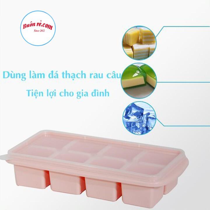Khay đá có nắp 8 viên nhựa Việt Nhật (MS:6932) - 01266 Buôn rẻ