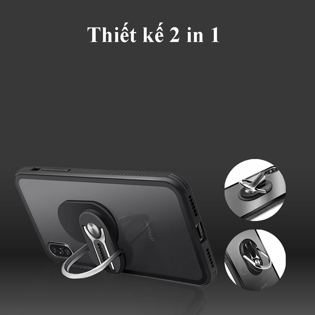 Iring điện thoại Hicuckoo Car Holder hợp kim nhôm có móc kẹp chống rơi điện thoại cho xe hơi xoay 360 độ thông minh