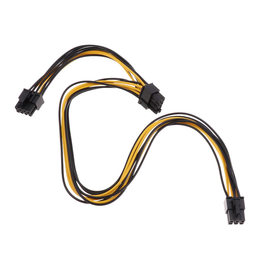 PCI-E 8-Pin Female To Dual 8-Pin  Male Video Card Power Cable