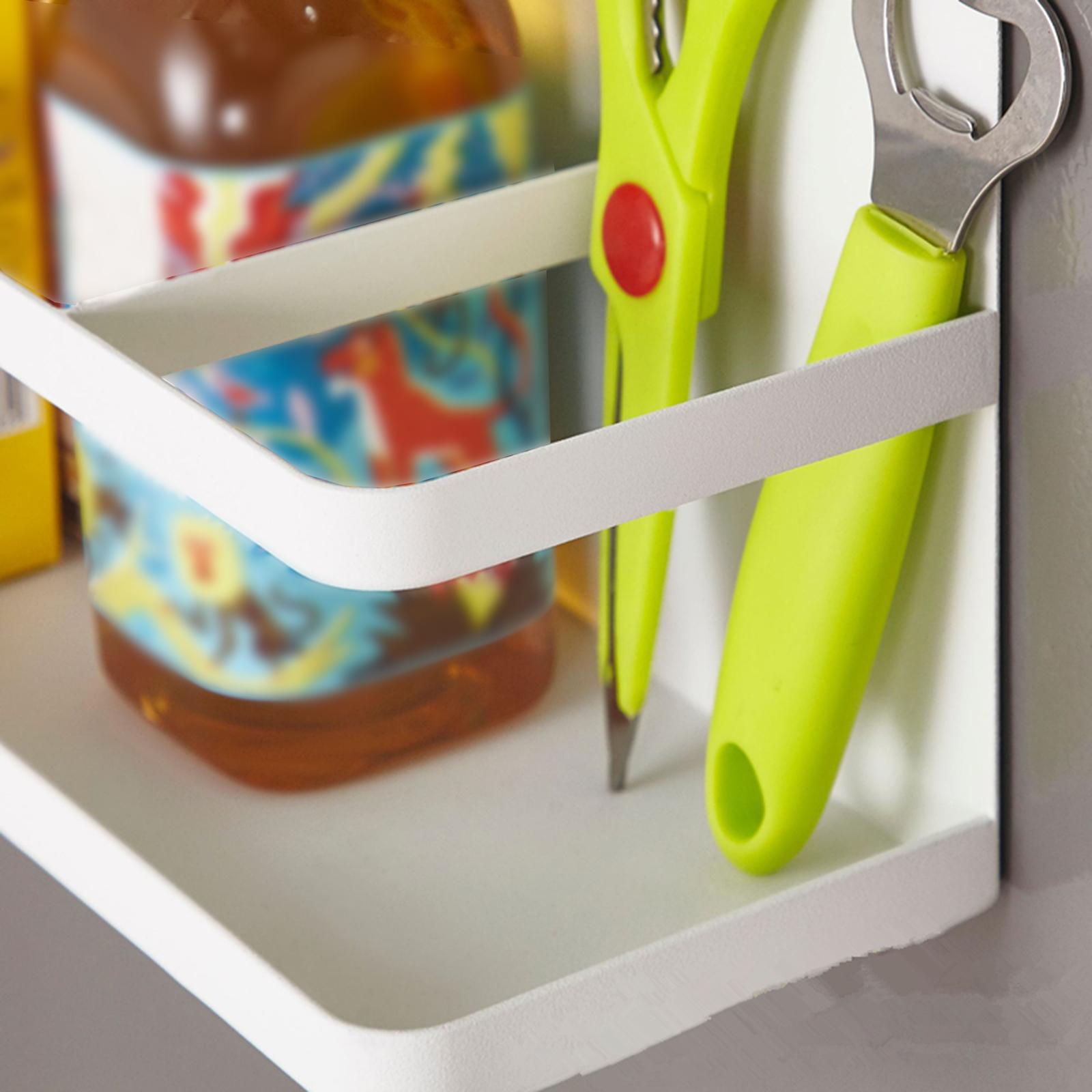 Magnetic Spice Rack Organizer Single Tier Kitchen Storage Space Saving