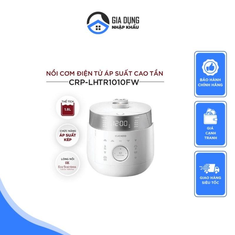 Nồi Cơm Điện Cao Tần IH Cuckoo CRP-LHTR0610FW/FB, Nồi Cơm Điện 1.08L, Điều Khiển Bằng Giọng Nói, Nhập Khẩu Hàn Quốc