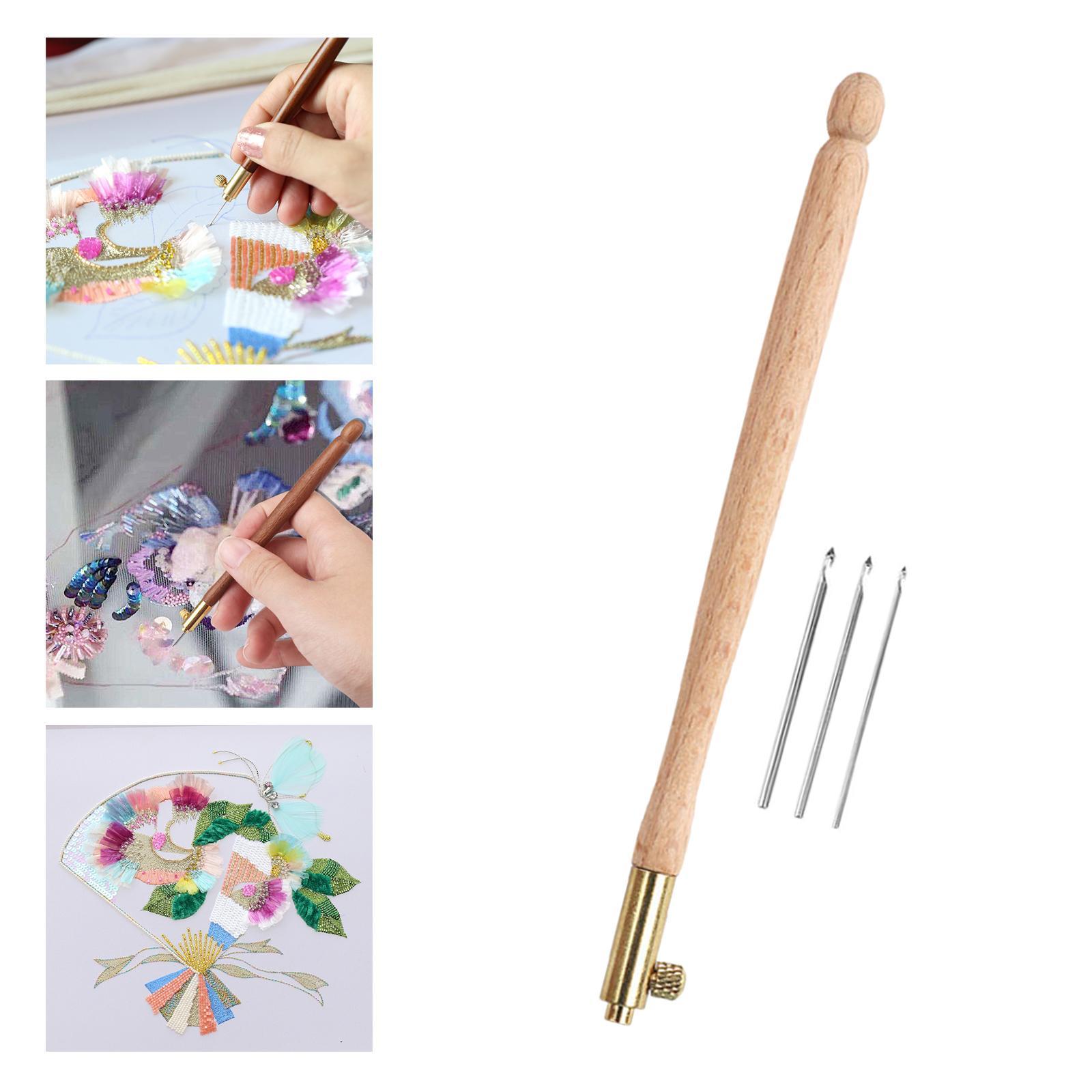Embroidery Crochet Hook French Crochet  DIY Tools  Sewing Wood