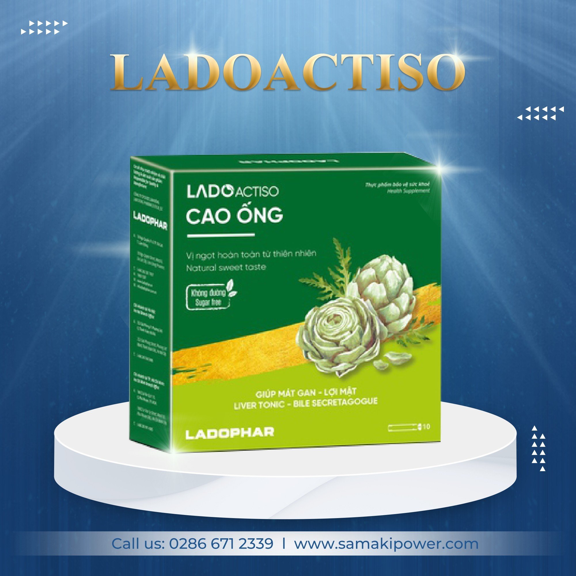 Cao Ống Actiso LADO (Không đường) - Hộp 10 ống x 10 ml