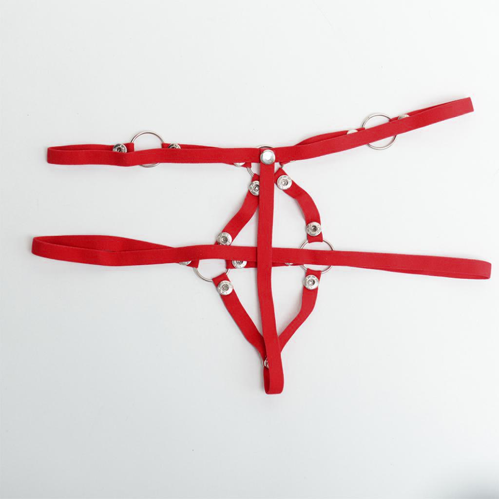 Men's Rivet Jockstrap Underwear T-Back G-String Briefs Thong Lingerie