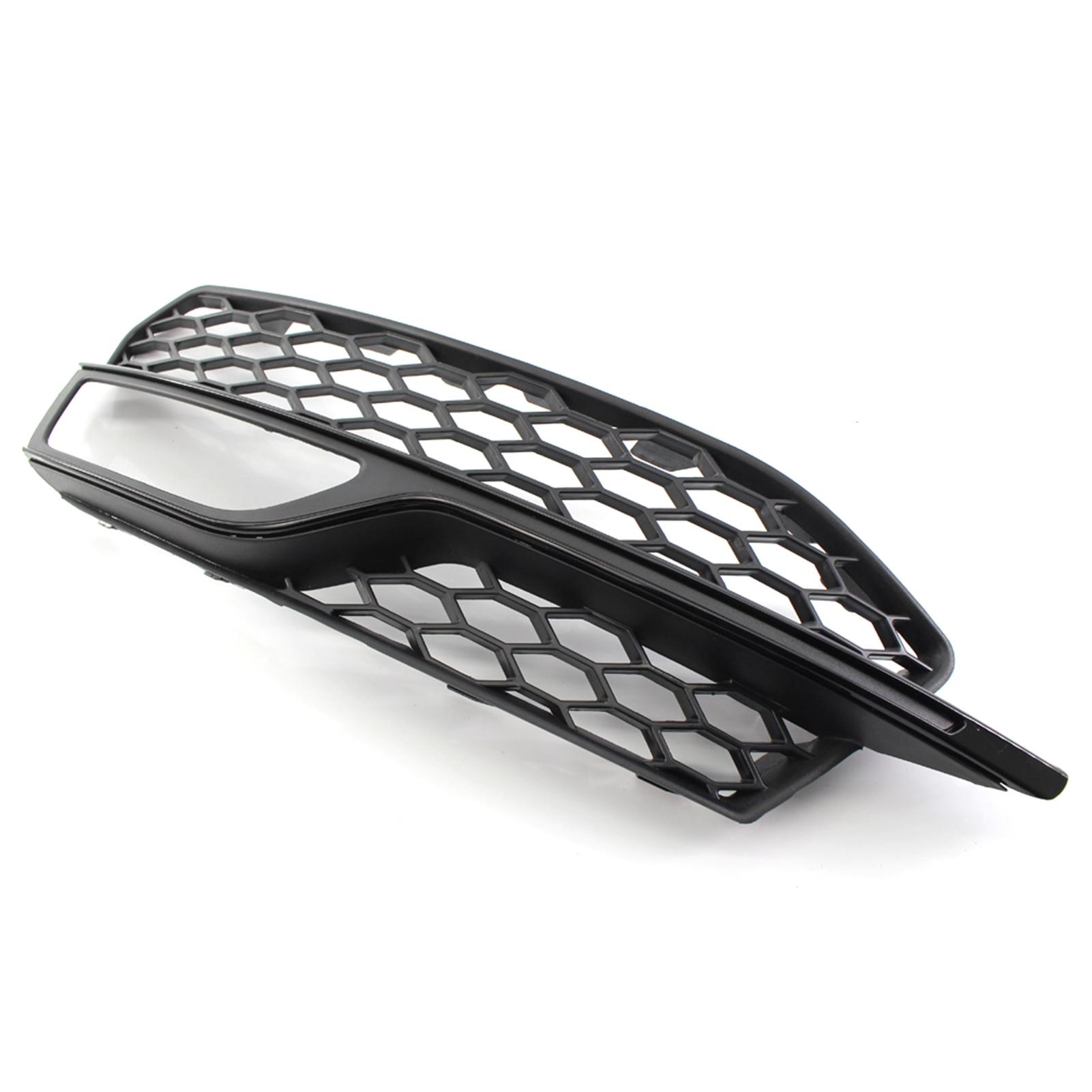 One Pair Replacement For Audi A3 S-Line S3 14-16 Bumper Honeycomb Fog Light Black Grille