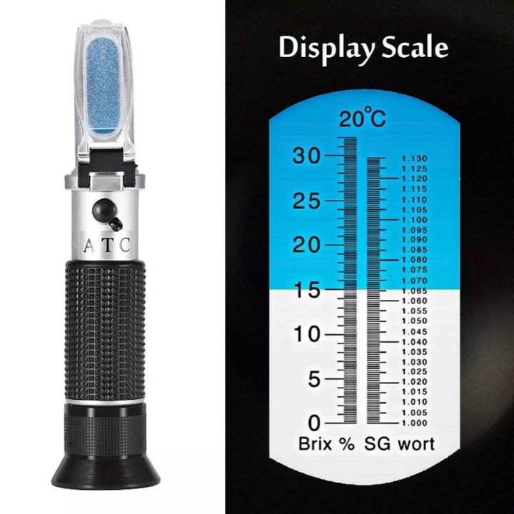 Khúc xạ kế đo đường hiệu quả nhanh chóng Brix % SG Wort 1.000 to 1.130