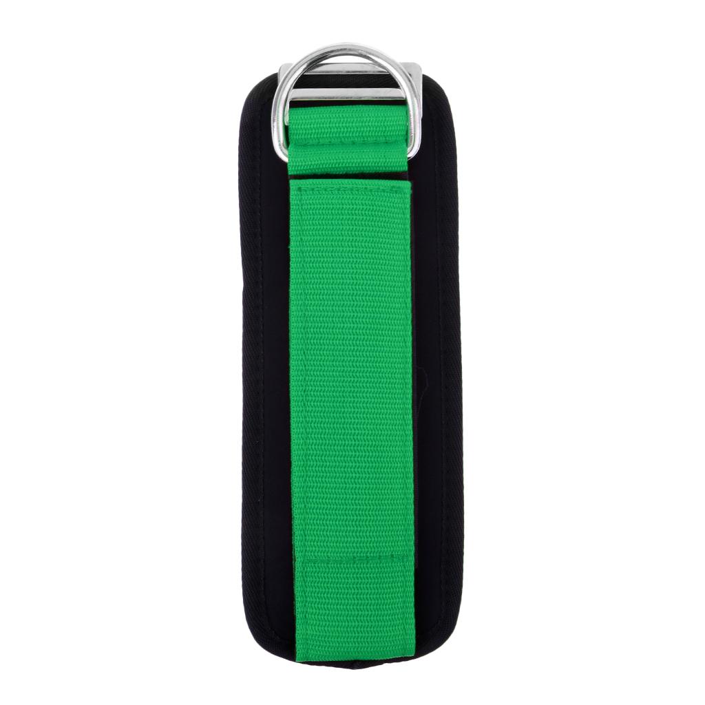 Fitness Ankle Straps Strength Pull Exercise Training Anchor D-ring Green