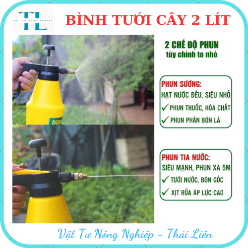 Bình Tưới Cây Phun Sương Dudaco 2 Lít - Bình Xịt Tưới Cây 2 Lít - Dễ Sử Dụng - Độ Bền Cao