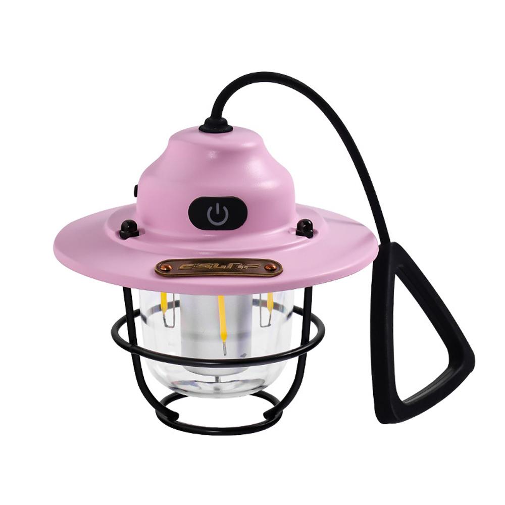 Outdoor Camping Light Vintage Campsite Lantern LED Tent Lamp with 7 Light Modes Handle for Camping Tent Garden Courtyard