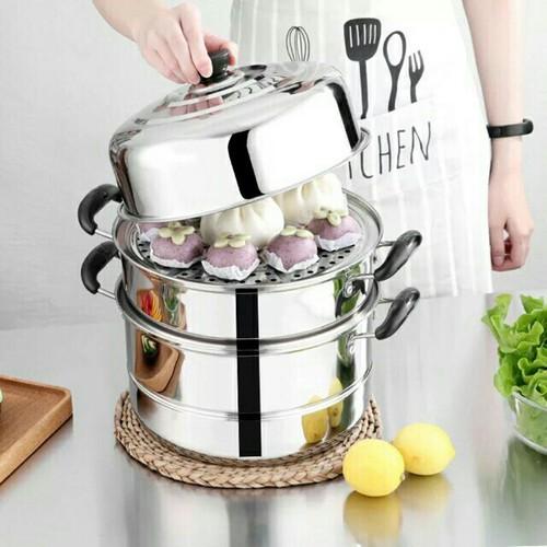 Nồi dáng to có 3 tầng hấp