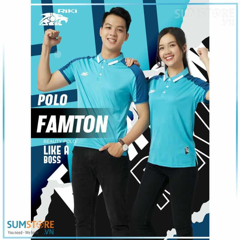 Riki – Áo Thun Polo Thể Thao Nam Nữ Cao Cấp – Famton Xanh Yamaha