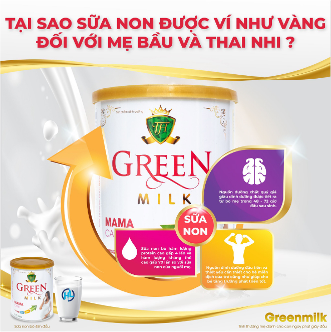 (Tặng 3 Gói Sữa + Gel rửa tay) Bộ 2 Lon Sữa Non Cho Mẹ Bầu GreenMilk Bổ Sung Canxi Dinh Dưỡng Thai Kỳ (400g)