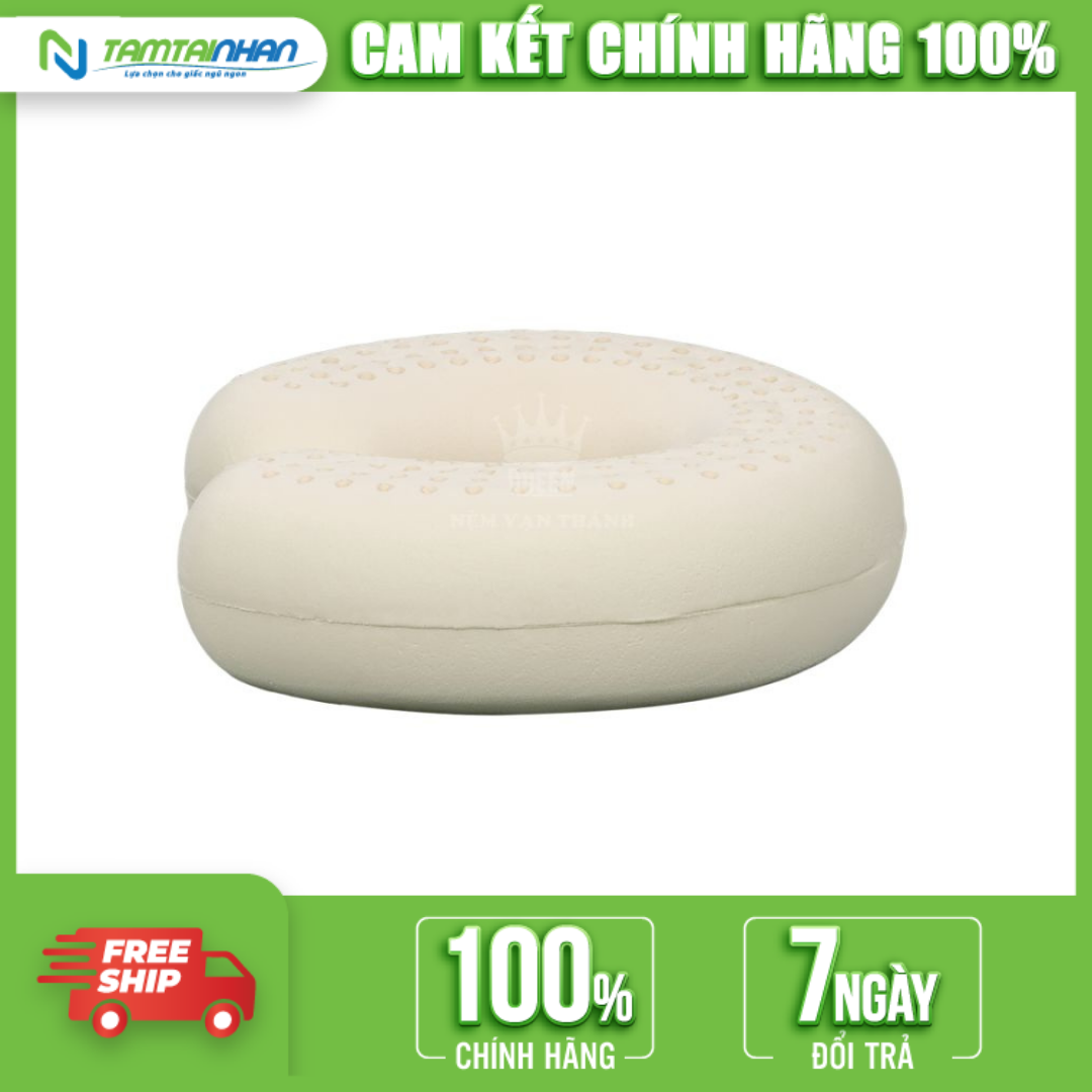 Gối Cao Su Vòng Cổ Vạn Thành 26X28X10Cm - Giao màu ngẫu nhiên