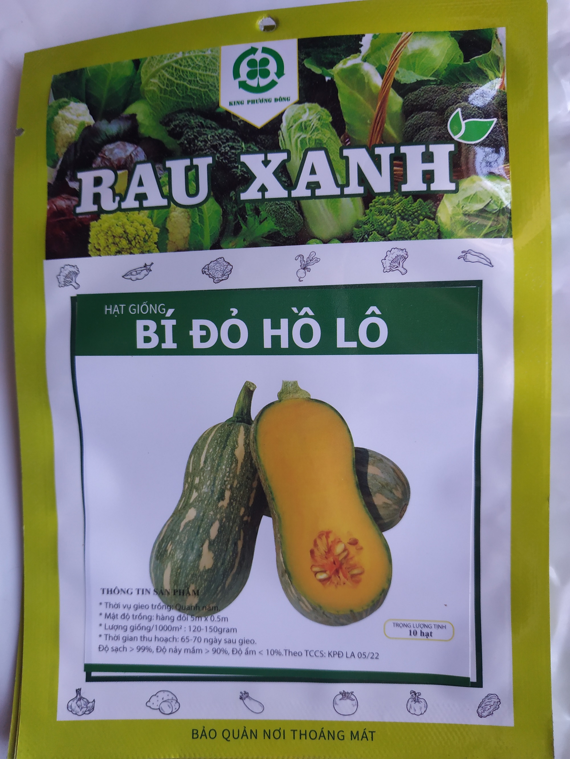 Hạt giống BÍ ĐỎ HỒ LÔ - gói 10 hạt