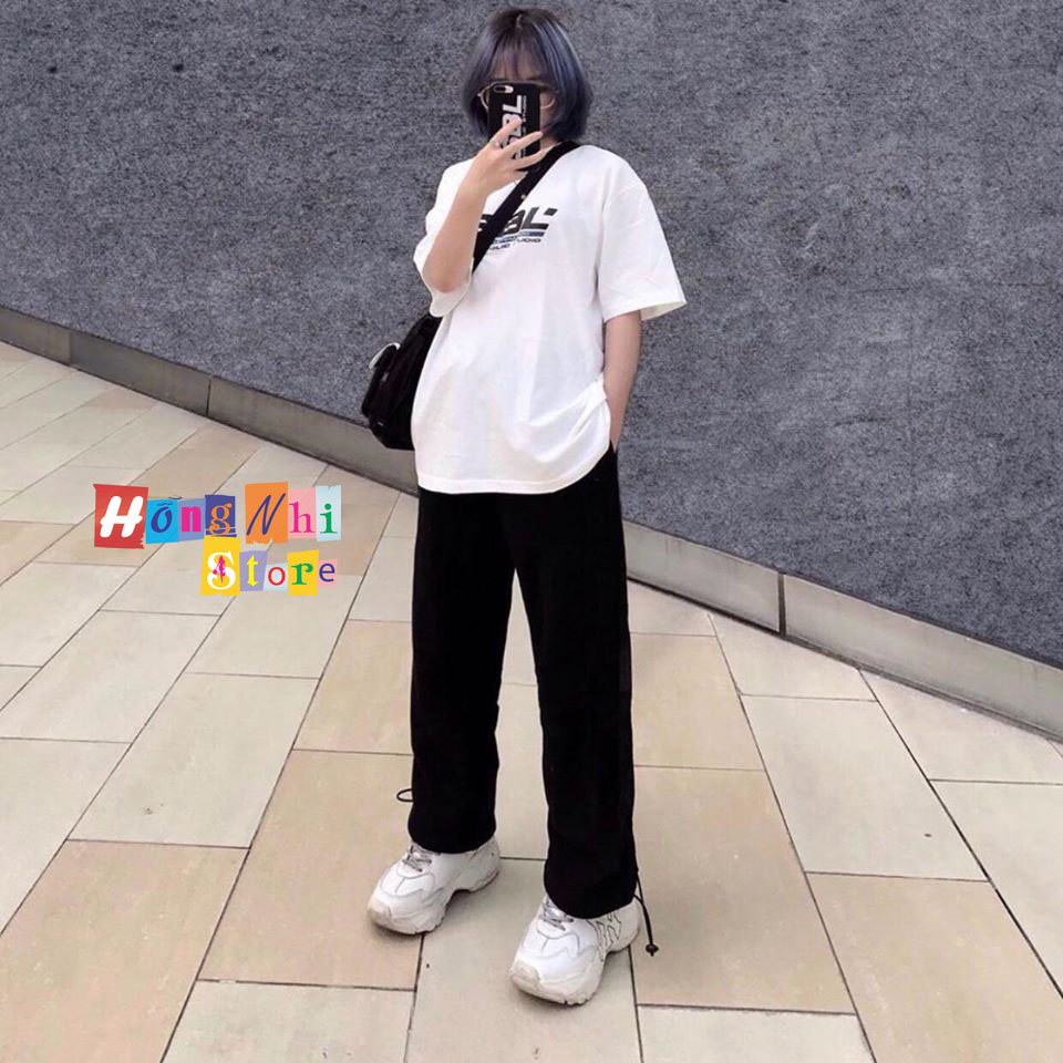 Quần Jogger Thun Dài Dây Rút Lai Màu Đen Long Basic Pant - Jogger Dây Rút Unisex - MM