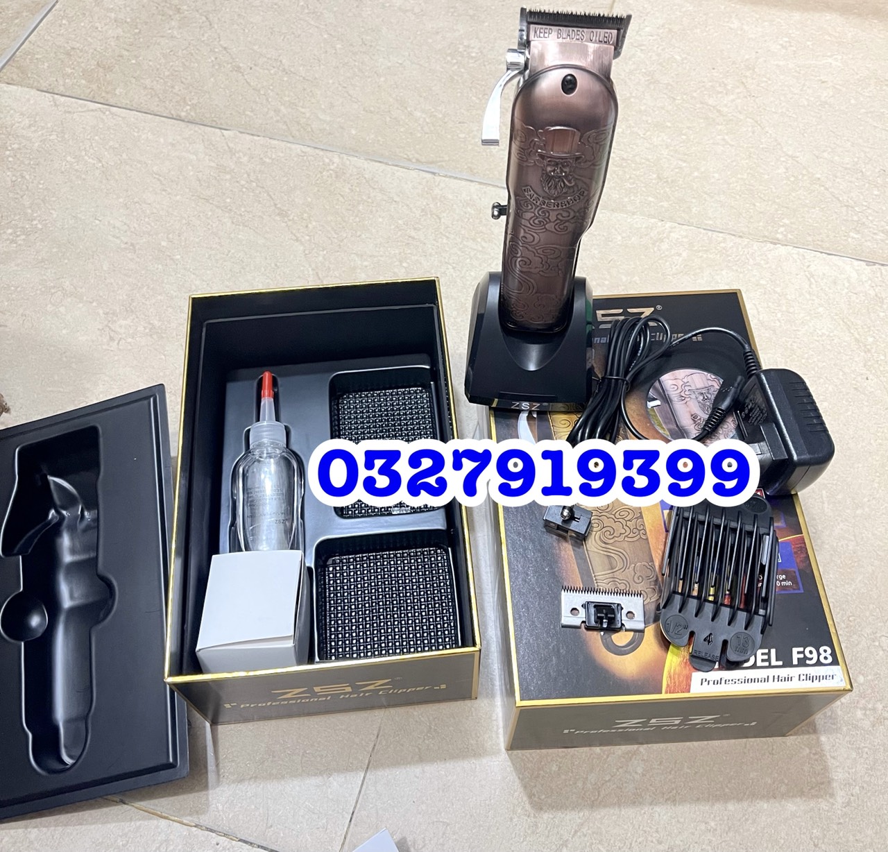Tông đơ cắt tóc chuyên nghiệp ZSZ F98 lưỡi kép
