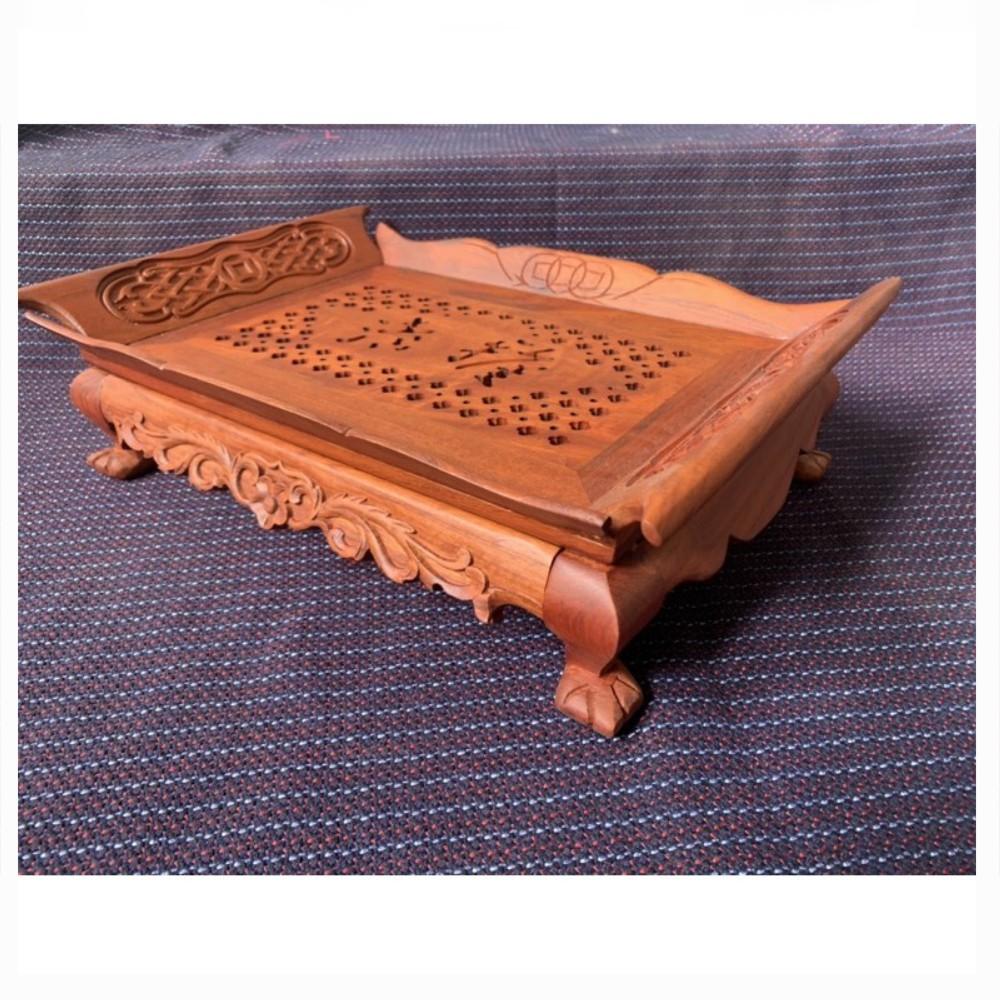 Khay trà thuyền,khay trà cổ điển gỗ hương