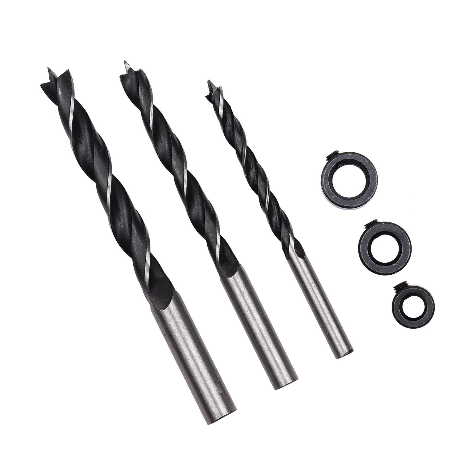 3 mũi khoan 6mm 8mm 10mm + Hướng dẫn 30 45 90 độ Hướng dẫn khoan Jig Hướng dẫn khoan bỏ túi Lỗ Jig Hướng dẫn đồ gỗ Định vị nhiều góc cho chế biến gỗ