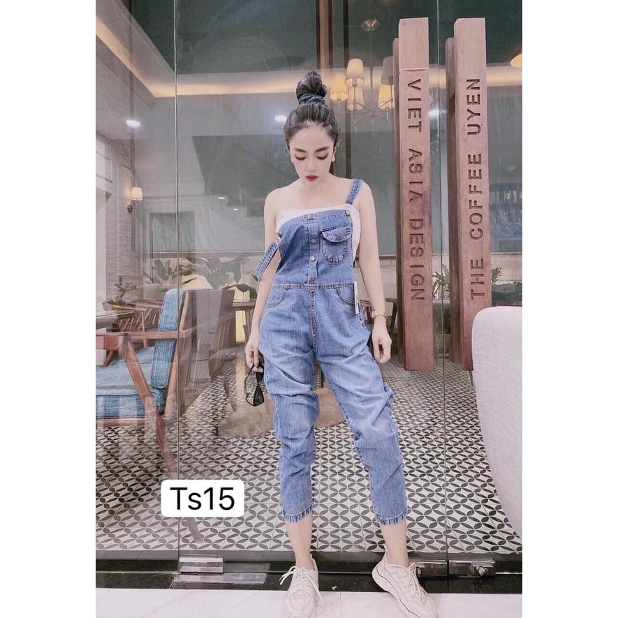 Yếm jean dài nữ - yếm bò ulzzang phong cách hàn quốc cao cấp BEN Shop0807 htb5