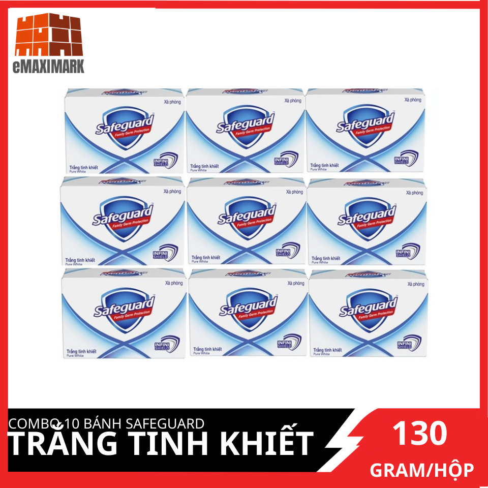 COMBO 10 bánh Safeguard Trắng 130G