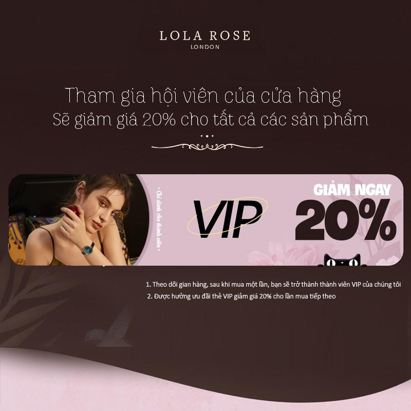 Đồng hồ nữ chính hãng cao cấp Lola Rose mặt tròn 30mm đá malachite may mắn thiết kế