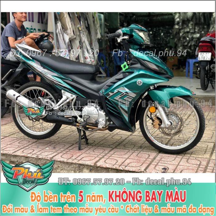 Tem rời Exciter 135 Lc xanh lục bảo , Tem rời bạc xanh -1