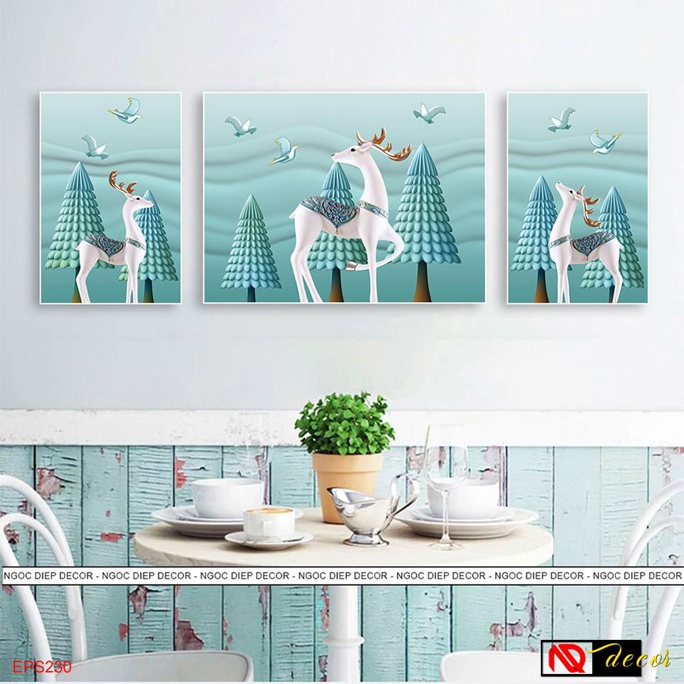 Bộ tranh treo tường phong thủy trang trí nội thất đẹp và giá gốc tại xưởng mới nhất thị trường ĐL 44
