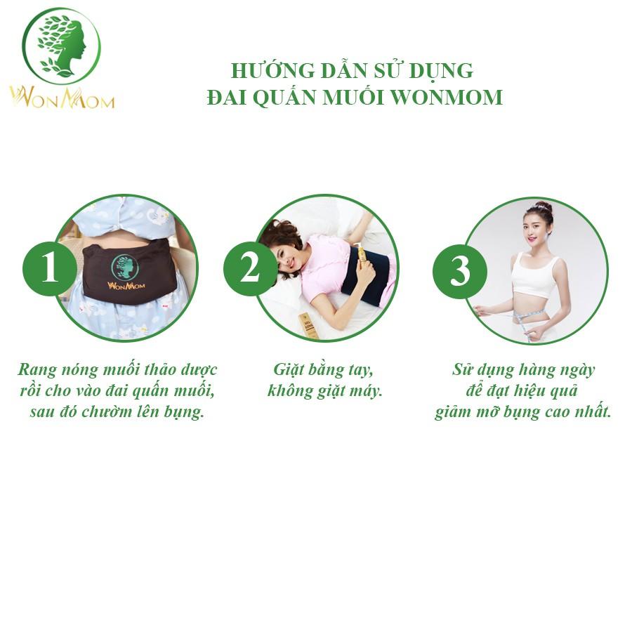 Đai quấn muối có dây kéo, dùng đựng muối quấn bụng Wonmom ( 200g )