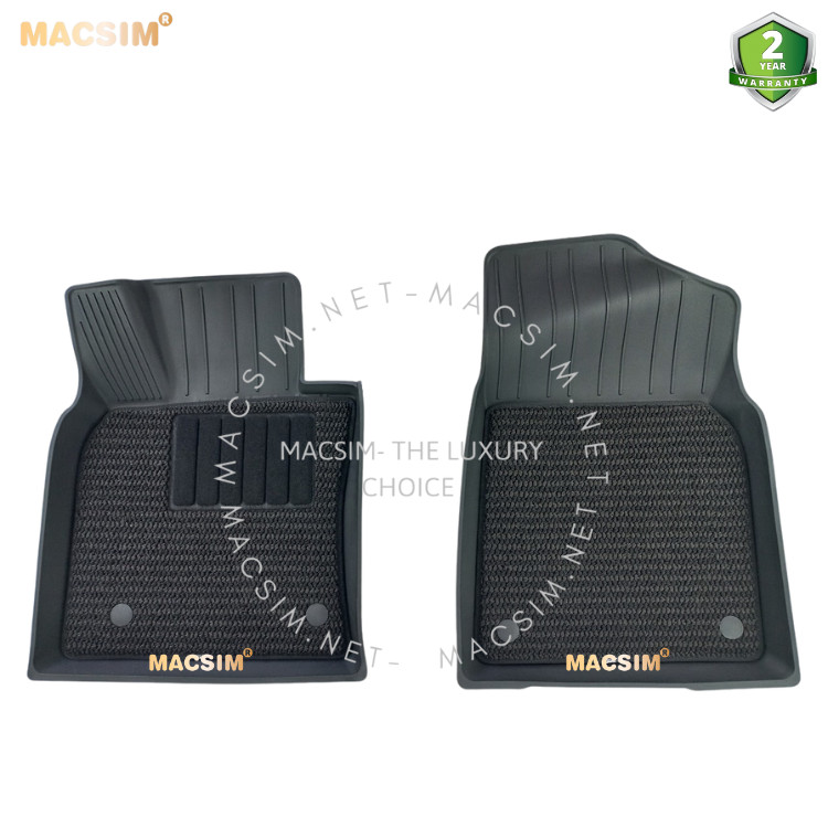 Thảm lót sàn 2 lớp xe ô tô Toyoyta Camry 2018+ Nhãn hiệu Macsim 3W chất liệu nhựa TPE đúc khuôn cao cấp - màu đen
