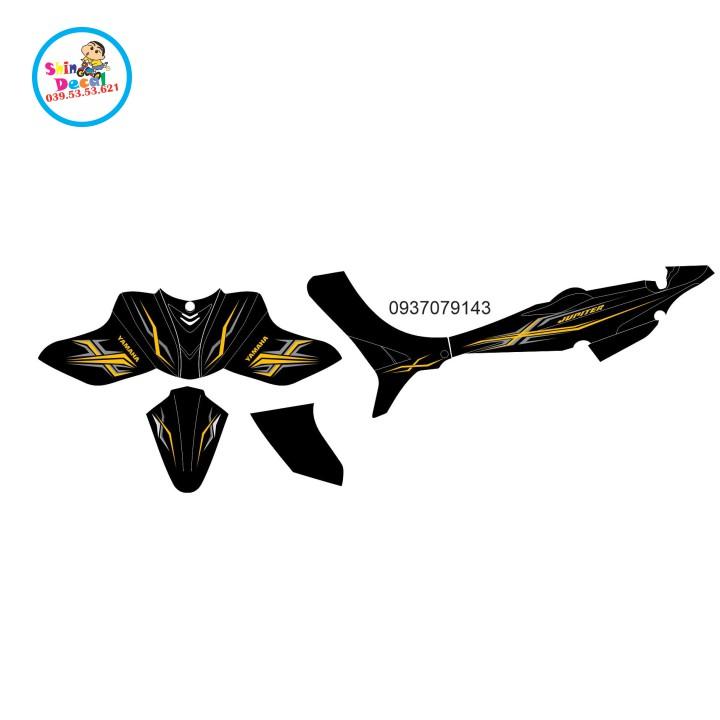 Tem rời jupiter MX dán xe đen