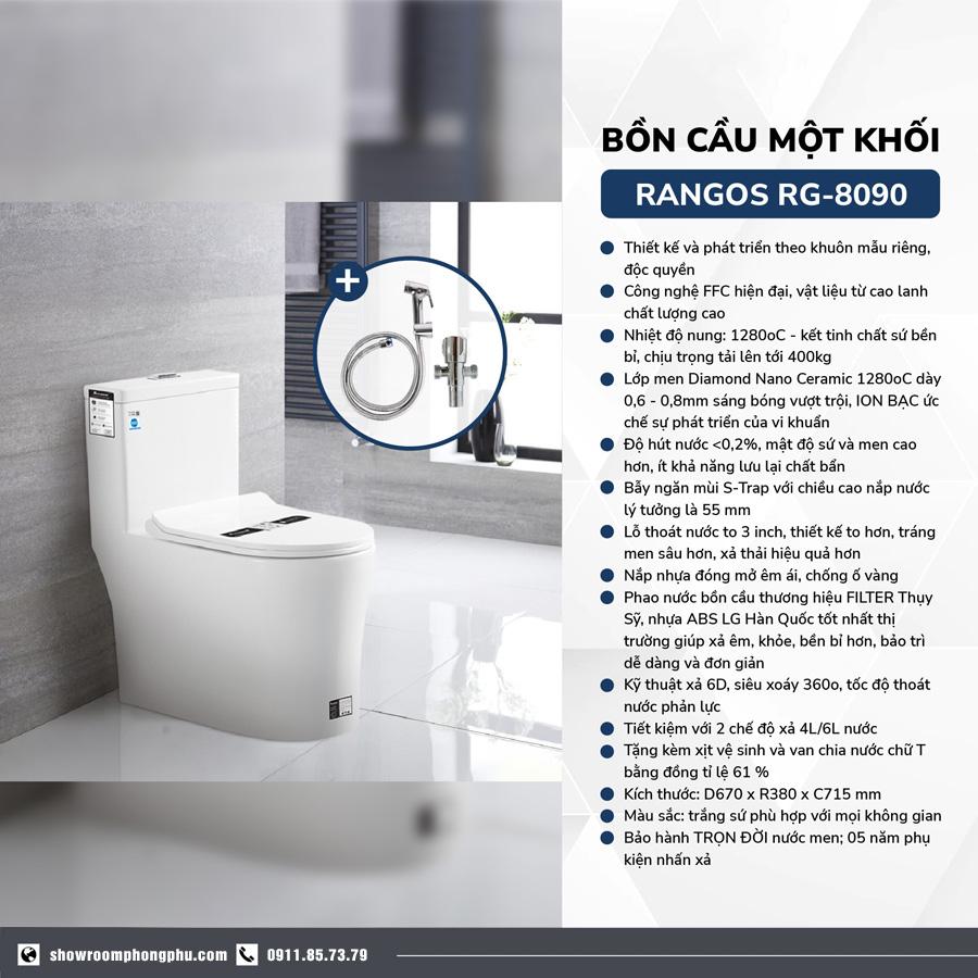 BỒN CẦU MỘT KHỐI RANGOS RG-8090