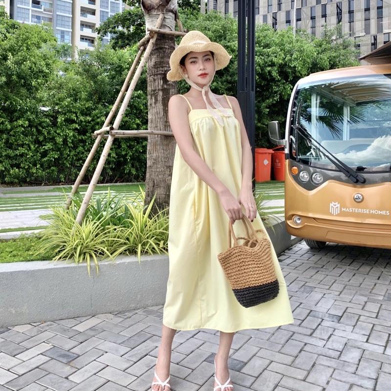 Đầm 2 dây maxi dáng suông có túi - 4 màu - AUDREY STUDIO