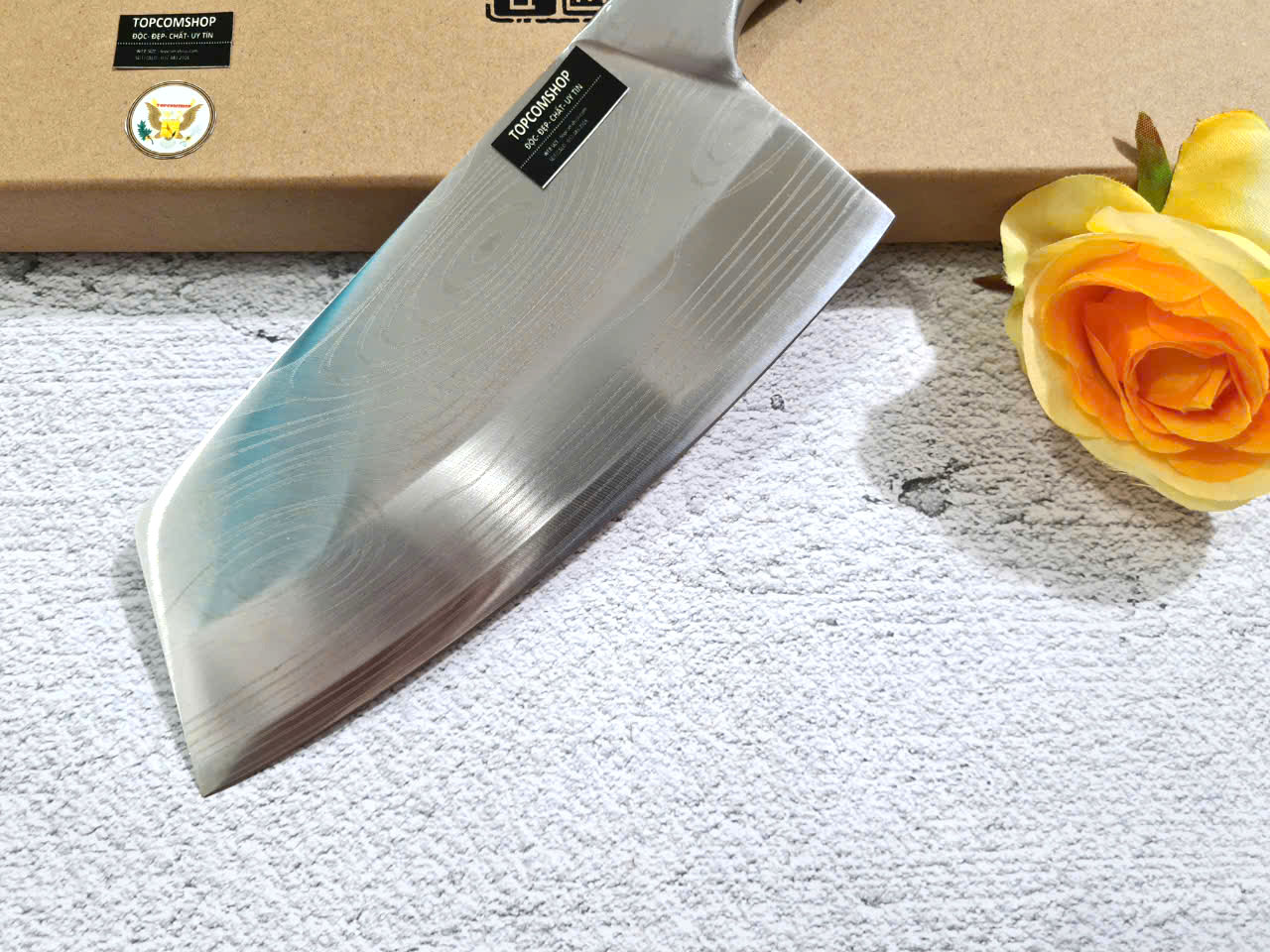 DAO - DAO BẾP NHẬT BẢN SANTOKU THÉP DAMASCUS MÃ DT124 vns