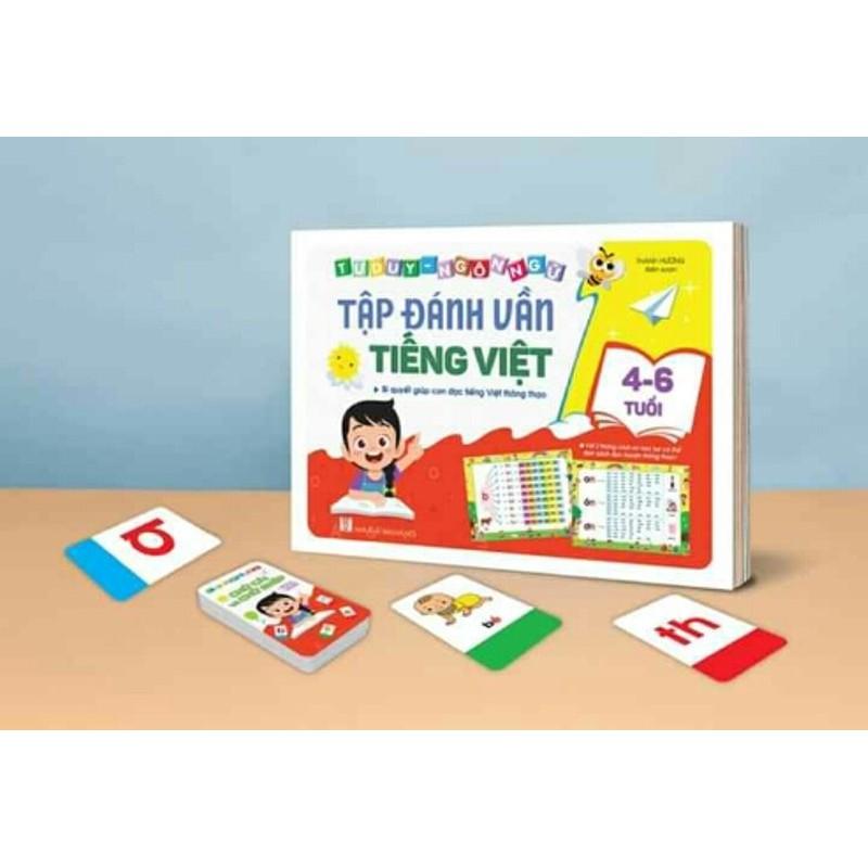 Tập Đánh Vần Tiếng Việt Bé 4-6 Tuổi +Tặng Kèm flashcard gồm chữ cái và chữ ghép