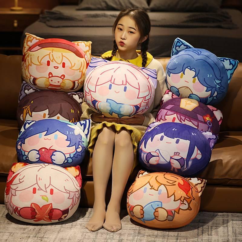 Gối nhồi bông dễ thương họa tiết Sam Genshin Impact Anime