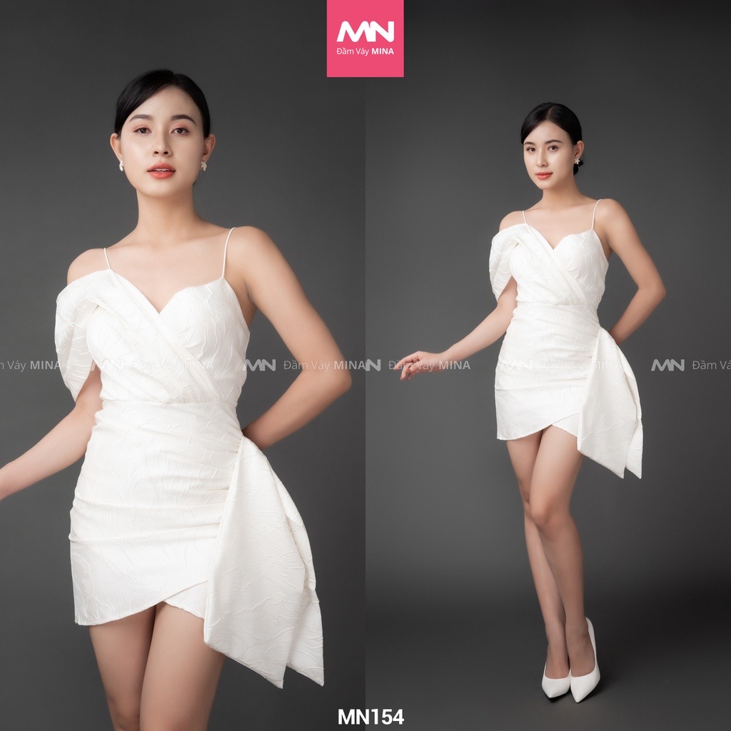 Đầm gấm trắng | Đầm dự tiệc thiết kế | Đầm ôm body sang trọng | Đầm đi chơi đi tiệc - MN154 - Đầm Váy Mina