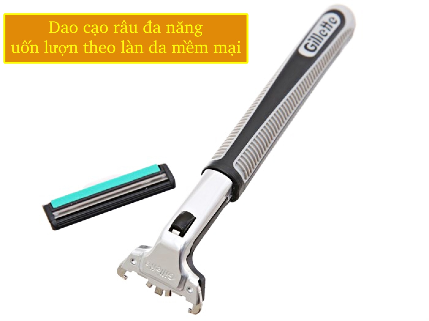 Dao cạo râu uốn cong theo làn da lưỡi dao kép sắc - TVS