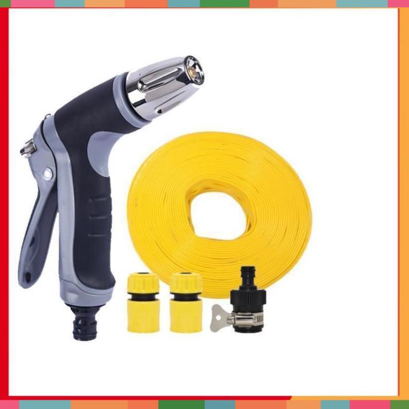 Bộ dây và vòi xịt rửa xe tưới cây tăng áp 15m 206817