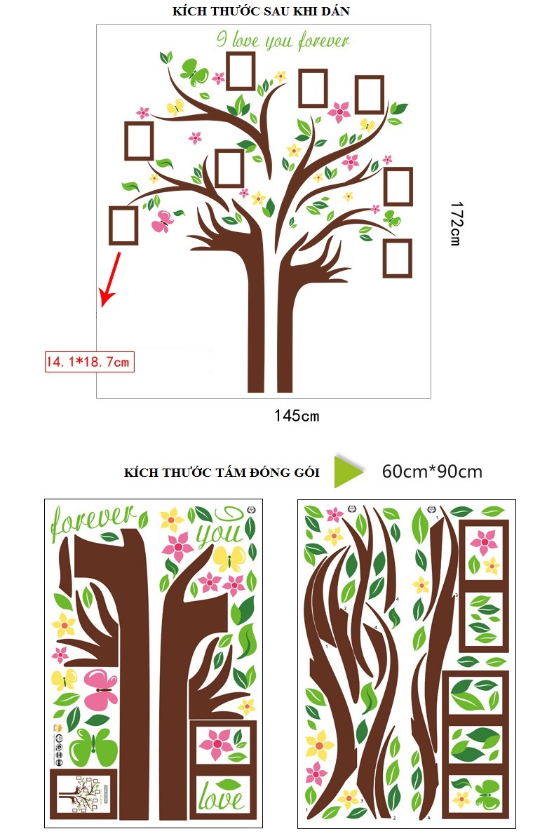 Decal dán tường treo ảnh 14 Amyshop