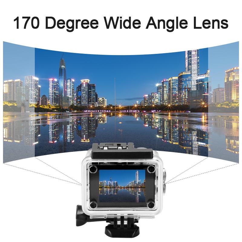 Camera thể thao mới F60R với điều khiển từ xa và camera thể thao chống thấm WiFi, góc nhìn có thể điều chỉnh