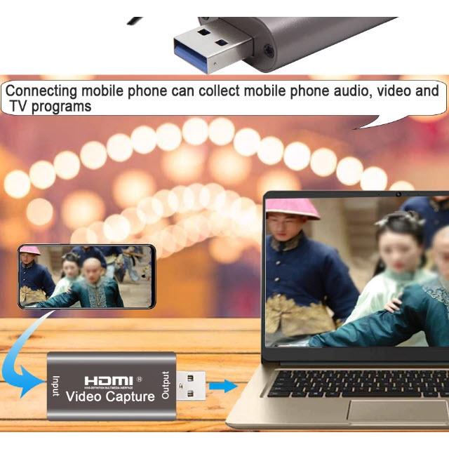 HDMI Video capture USB3.0 cho Máy ảnh ghi hình vào Máy tính Hội nghị trực tuyến