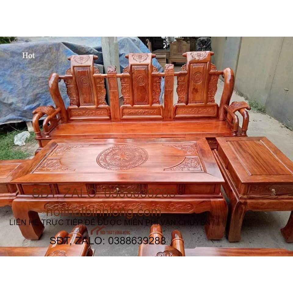 bộ bàn ghế tần thủy hoàng gỗ xà cừ tay 12