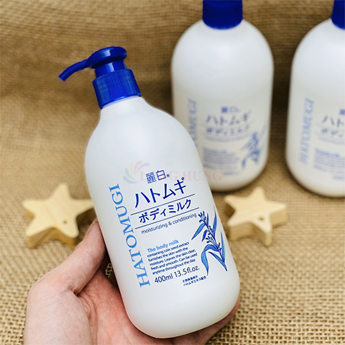 Sữa dưỡng thể ban đêm Ý Dĩ Kumano Hatomugi Reihaku Body Milk cấp ẩm và làm sáng da (400ml) - Hàng chính hãng