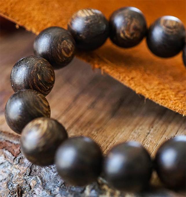 Vòng Tay Trầm Sánh Chìm Tự Nhiên Hạt Tròn