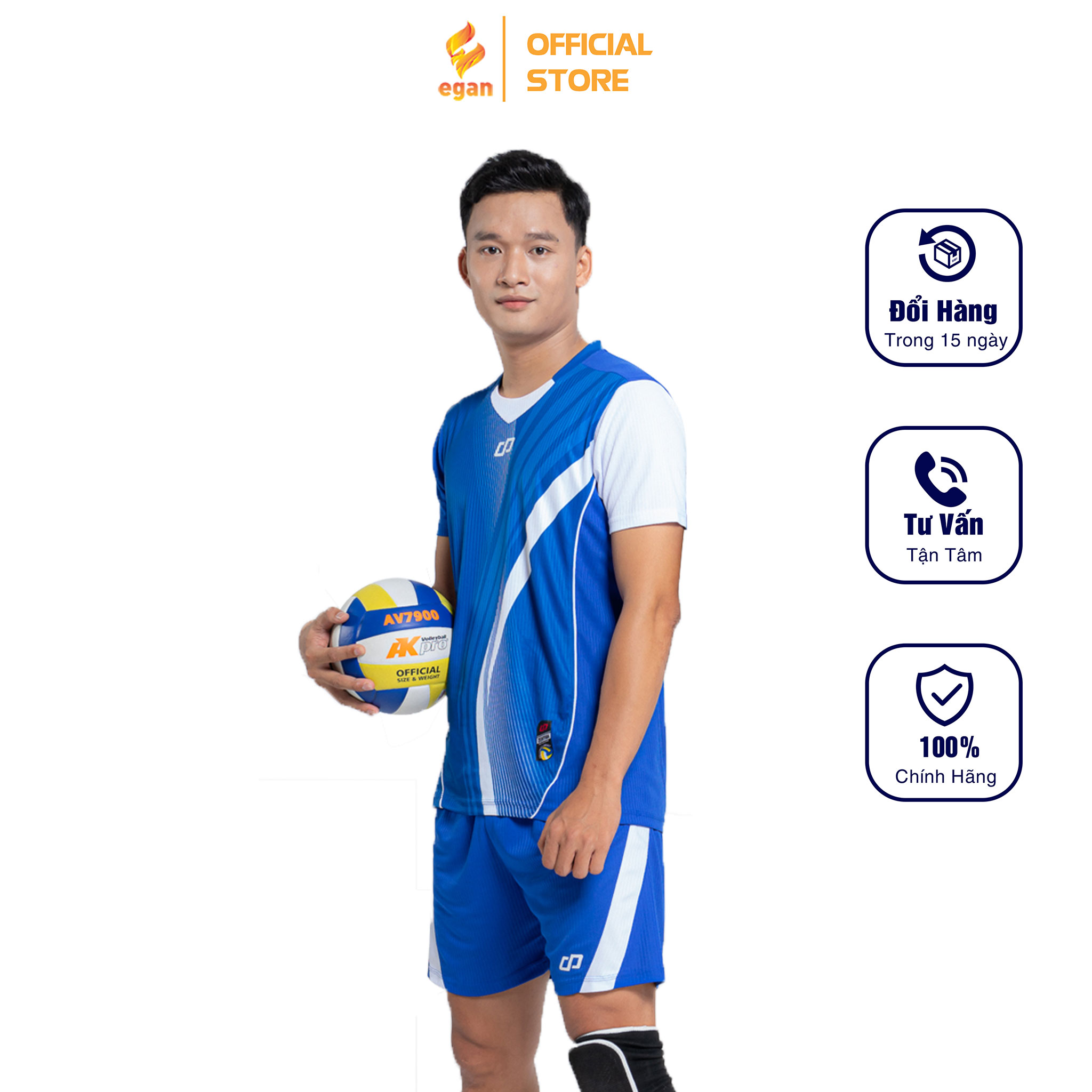 Bộ Quần Áo Thể Thao Bóng Chuyền Màu Bích Nam ZENTIGA - CP SPORT BC05