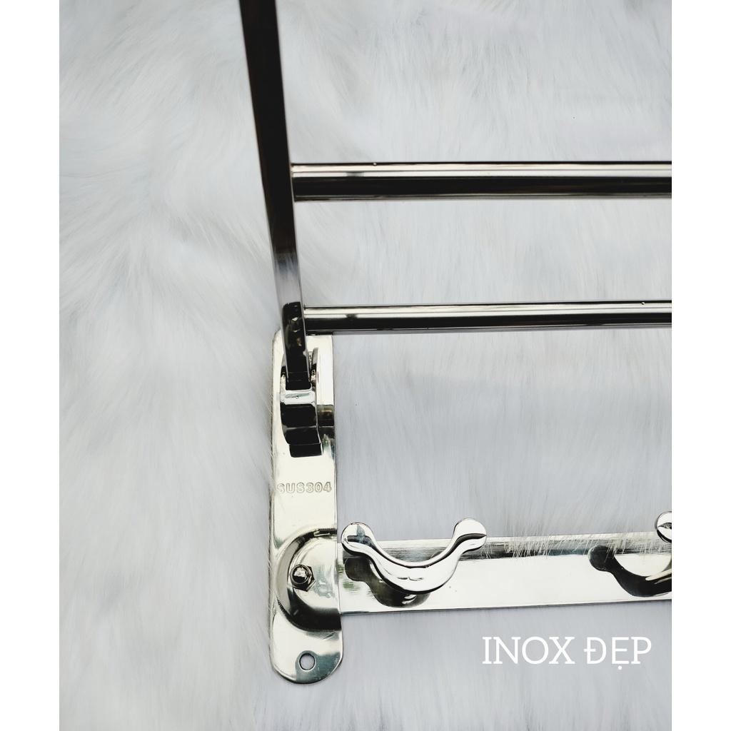 Giàn vắt khăn phòng tắm inox 304 cao cấp , Vắt khăn giàn chân đặc chắc chắn thiết kế đánh bóng sang trọng