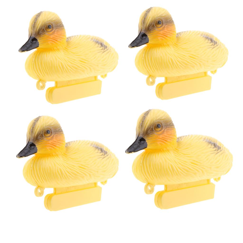 Phép Lạ Chiếu 4 Miếng Cho Bé Duckings Nổi Decoy Vịt Đuôi Cá Nơ Cổ Nhựa Trang Trí Ao
